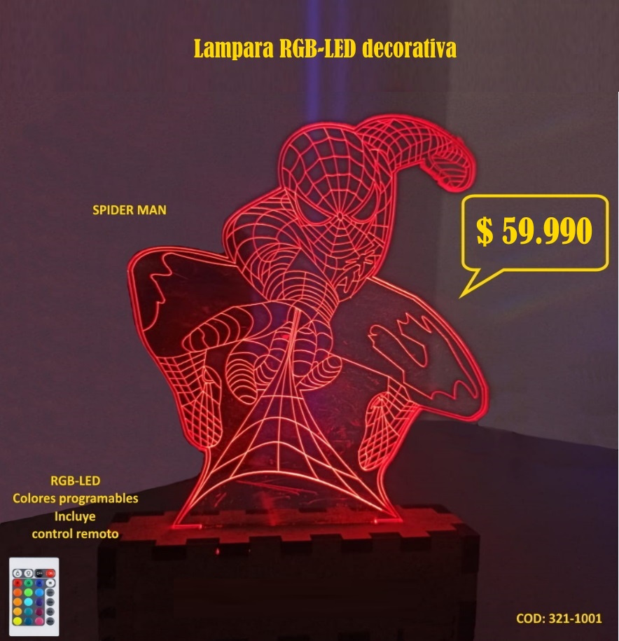 Lampara spiderman